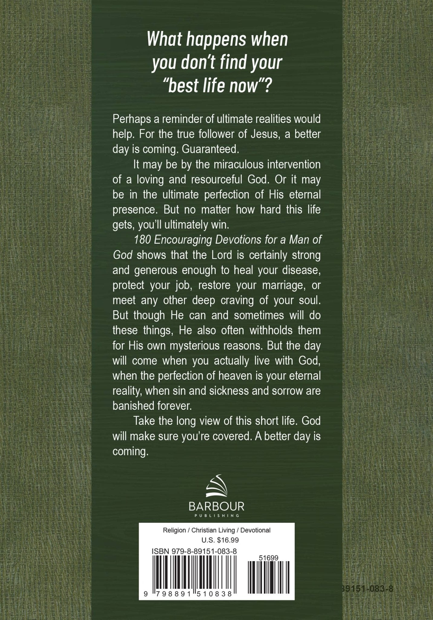 180 Encouraging Devotions for a Man of God - Purpose + Passion Boutique