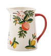 Citrus Blossom Pitcher/Vase Floral Fruit Design