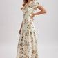 Floral Print V-Neck Maxi Dress
