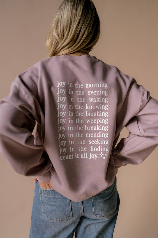 Count It All Joy Pullover - Dusty Mauve