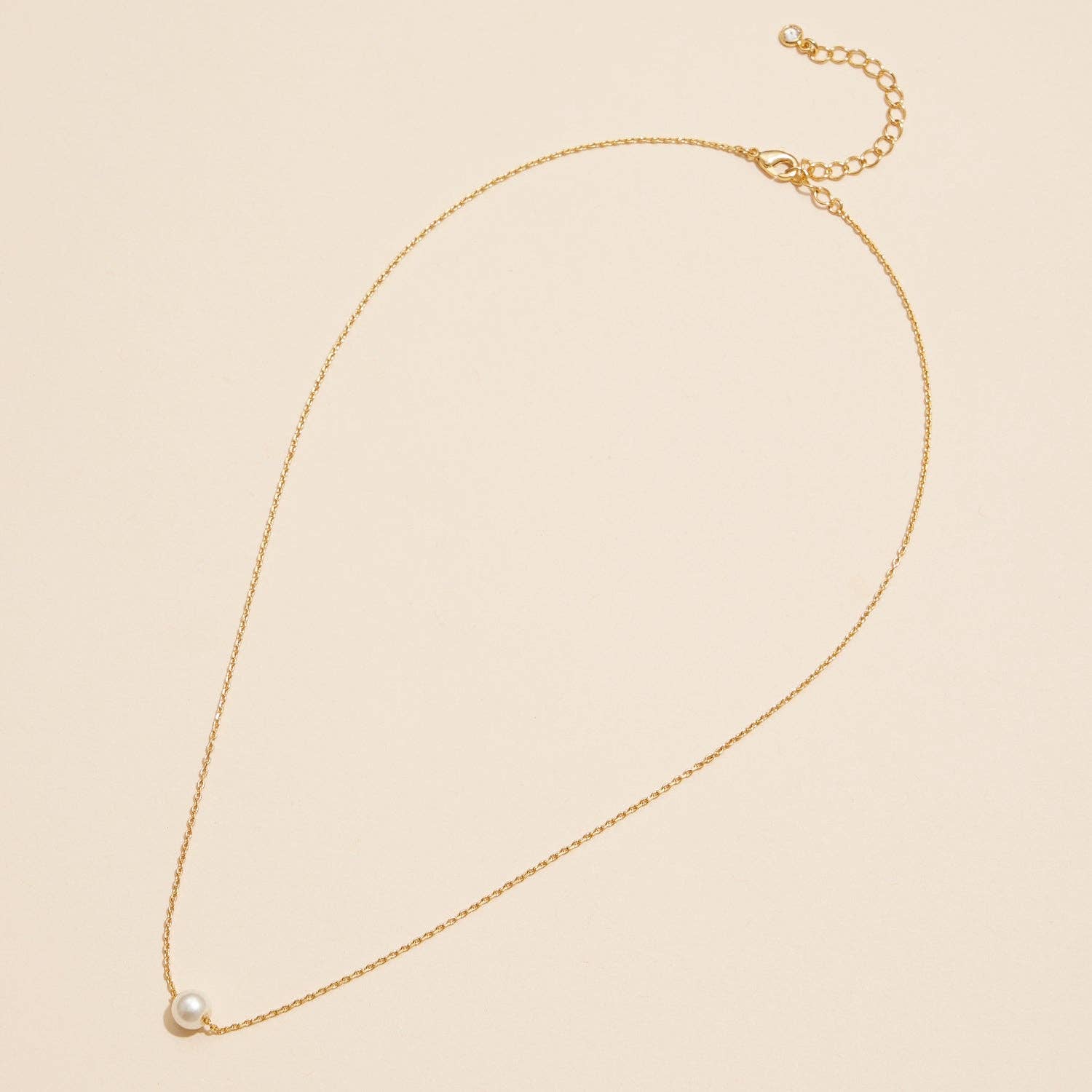 18K 6mm Classic Pearl Charm Necklace - Purpose + Passion Boutique