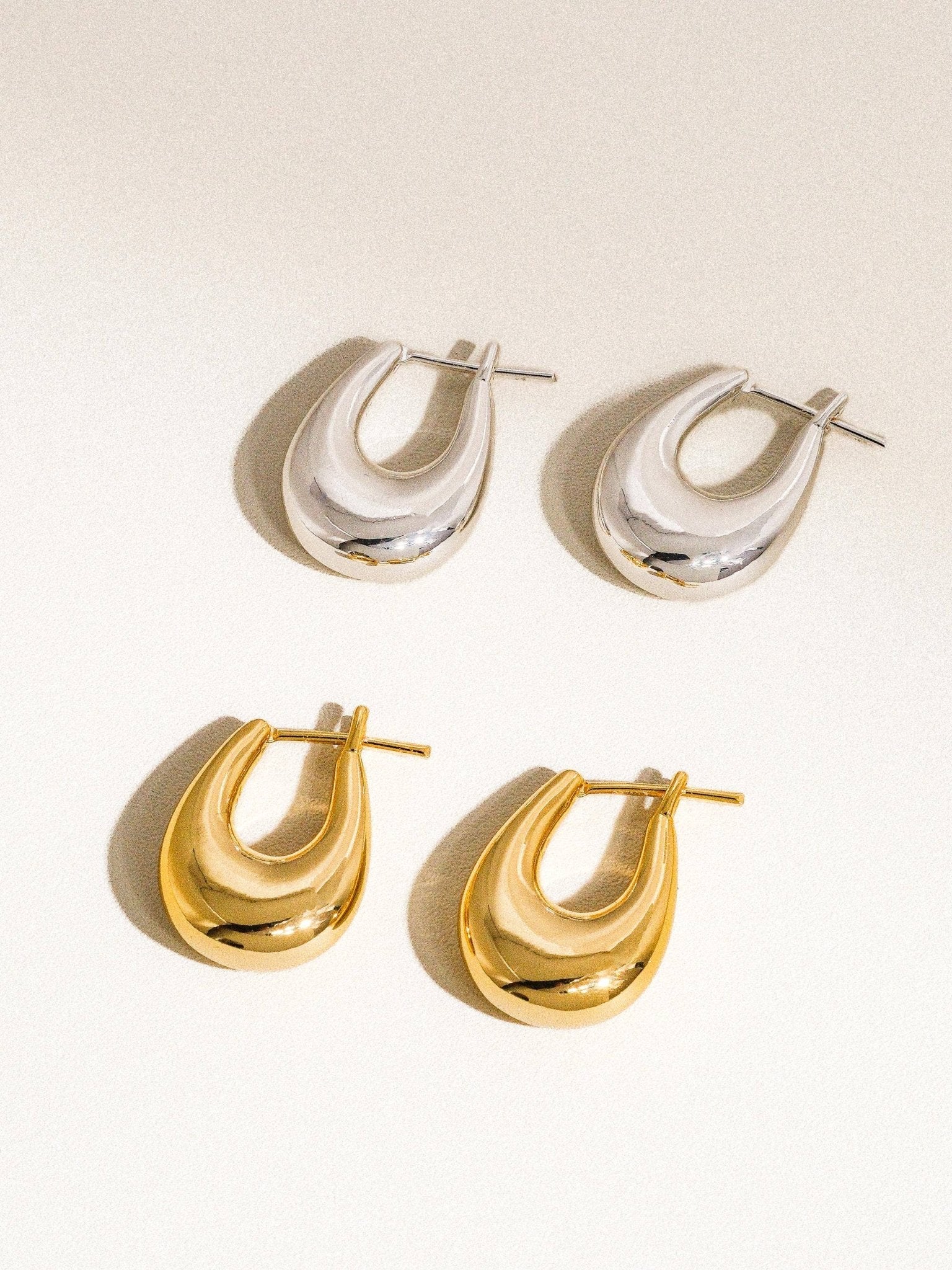 18K Classic Droplet Hoop Earring - Purpose + Passion Boutique