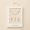 18K Cross, Believe, and Compass Gold Dipped Necklace - Purpose + Passion Boutique