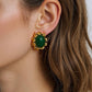18K Gold & Black Vintage Stone Oval Earring - Purpose + Passion Boutique