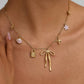 18K Gold Bow Charm Necklace - Purpose + Passion Boutique
