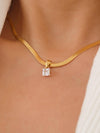 18K Gold CZ Snake Chain Necklace - Purpose + Passion Boutique