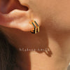 18K Gold Hexagon Stud Earrings - Purpose + Passion Boutique