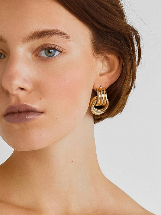 18K Gold Non - Tarnish Classic Hoop Earring - Purpose + Passion Boutique