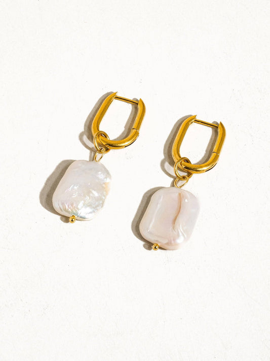 18K Gold Non - Tarnish Classic Pearl Earring - Purpose + Passion Boutique