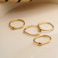 18K Gold Non - Tarnish Minimalist Band Rings - Purpose + Passion Boutique