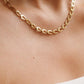 18K Gold Non - Tarnish Oval Link Chain Necklace - Purpose + Passion Boutique