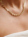 18K Gold Non - Tarnish Oval Link Chain Necklace - Purpose + Passion Boutique