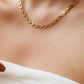 18K Gold Non - Tarnish Oval Link Chain Necklace - Purpose + Passion Boutique