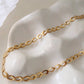18K Gold Non - Tarnish Oval Link Chain Necklace - Purpose + Passion Boutique
