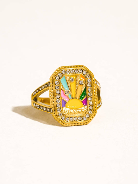 18K Gold Non - Tarnish Statement Ring - Purpose + Passion Boutique
