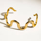 18K Gold Non - Tarnish Wavy Bold Statement Bracelet - Purpose + Passion Boutique