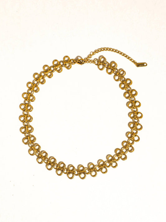 18K Gold Patterned Choker - Purpose + Passion Boutique