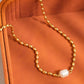18K Gold Pearl Ball Chain Necklace - Purpose + Passion Boutique