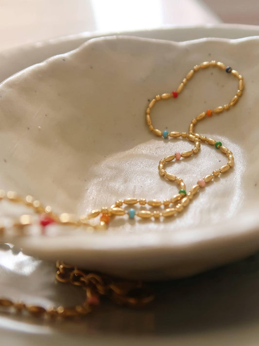 18K Gold Petite Beaded Necklace - Purpose + Passion Boutique