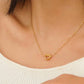 18K Gold Petite Heart Necklace - Purpose + Passion Boutique