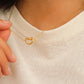 18K Gold Petite Heart Necklace - Purpose + Passion Boutique