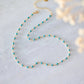 18K Gold Plated Turquoise Faceted Stone Choker Necklace - Purpose + Passion Boutique