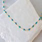 18K Gold Plated Turquoise Faceted Stone Choker Necklace - Purpose + Passion Boutique