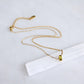 18K Gold SS Olive Zircon Geometric Necklace - Purpose + Passion Boutique