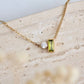 18K Gold SS Olive Zircon Geometric Necklace - Purpose + Passion Boutique