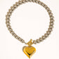 18K Gold Two Tone Heart Necklace - Purpose + Passion Boutique