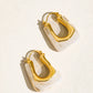 18K Gold U - Shaped White Boho Hoop Earring - Purpose + Passion Boutique