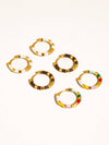 18K Gold Vintage Enamel Hoop Earring - Purpose + Passion Boutique