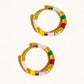 18K Gold Vintage Enamel Hoop Earring - Purpose + Passion Boutique