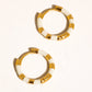 18K Gold Vintage Enamel Hoop Earring - Purpose + Passion Boutique
