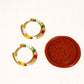 18K Gold Vintage Enamel Hoop Earring - Purpose + Passion Boutique