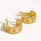 18K Gold Vintage Floral Hoop Earring - Purpose + Passion Boutique