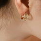 18K Gold Vintage Floral Hoop Earring - Purpose + Passion Boutique