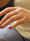 18K Non - Tarnish Minimalist Thin Braided Ring - Purpose + Passion Boutique