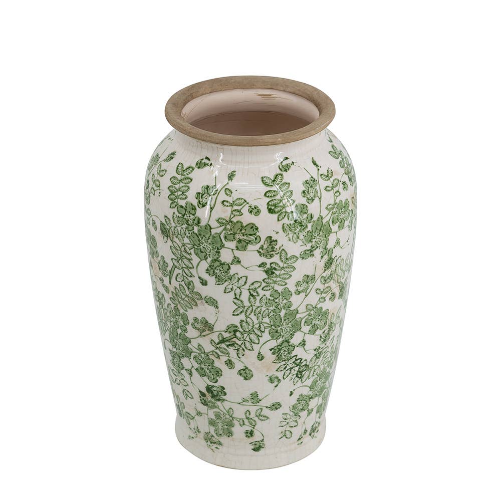 Verdant Whisper Ceramic Vase