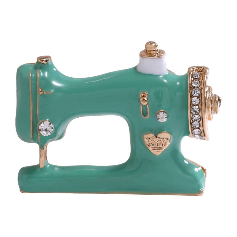 Oil Drip Diamond Corsage Sewing Machine Brooch
