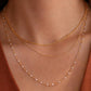 18K Gold Plated Waterproof Stainless Steel Layered Chain Necklace