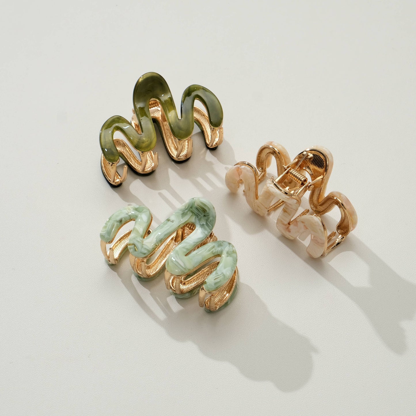 Willow Mini Garden Squiggle Metal Claw Clip