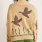 Desert Bird Knit Zip Cardigan