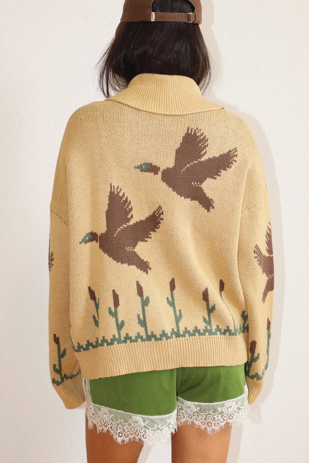 Desert Bird Knit Zip Cardigan