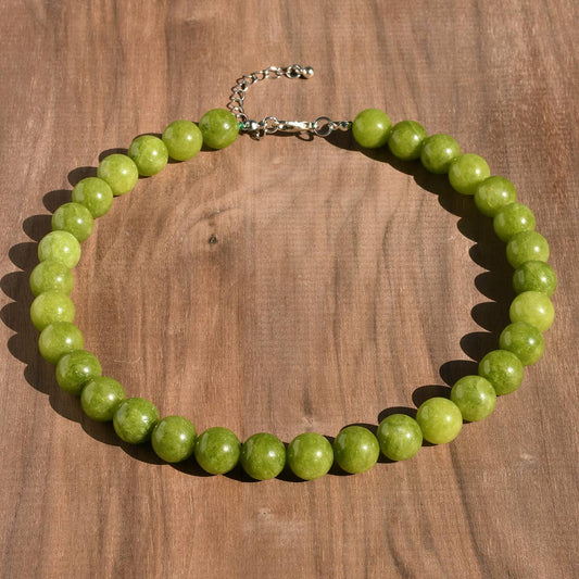Vintage Natural Stone Crystal Beaded Necklace