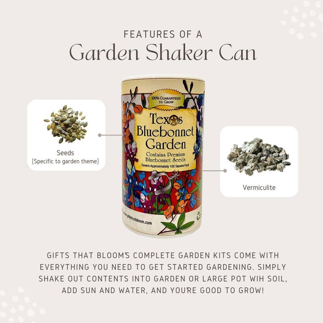 Texas  Bluebonnet Shaker Garden