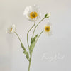22'' Single Flocked Colorful Silk Poppies Spay