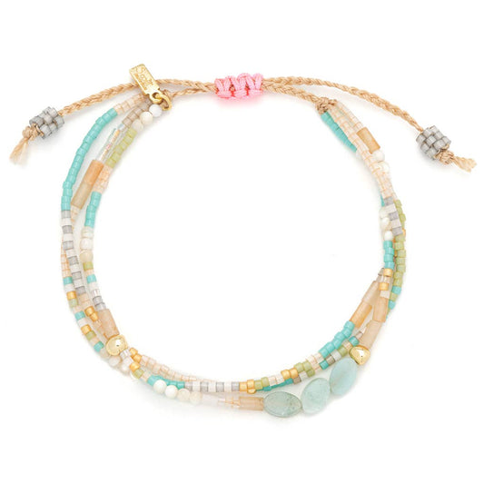 Courage/Amazonite/Gold Bracelet
