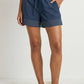 Contrast Stitch Pull-on Shorts
