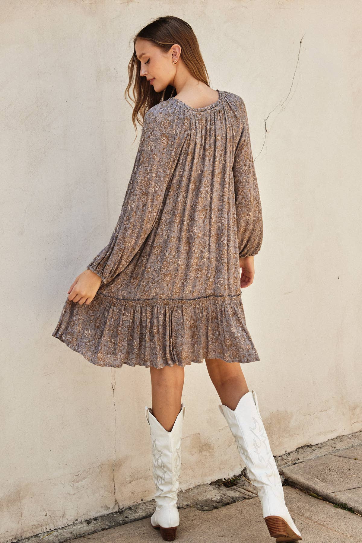 Day Dreams Paisley Print Swing Dress